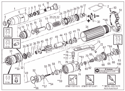Page A Diagram and Parts List for CP2009 6151922009 Chicago Pneumatic Electric Drill